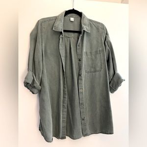 Old Navy Green Button Down Top